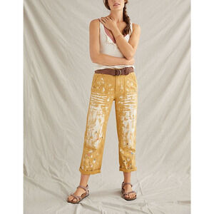 Anthropologie 'Pilcro' Yellow Cotton The Roamer Pants Size 29